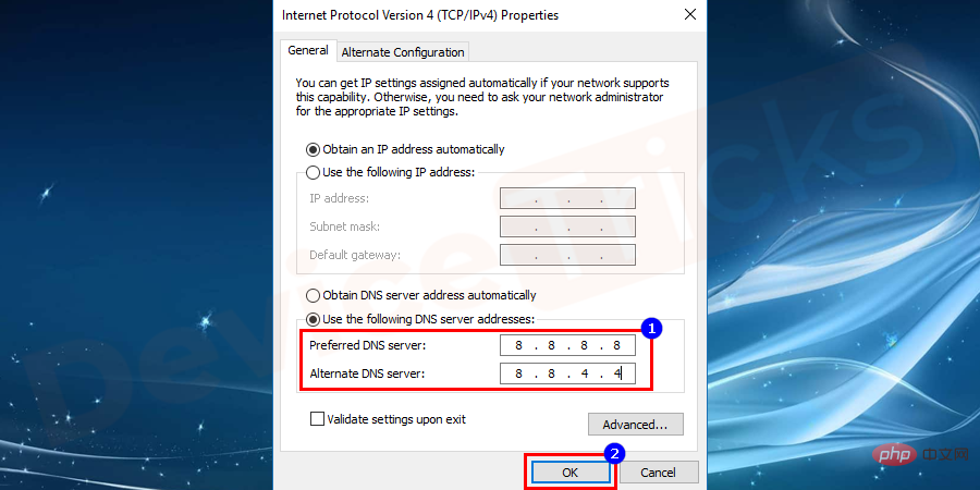 Wie behebt man den Fehler „Server-DNS-Adresse nicht gefunden'?