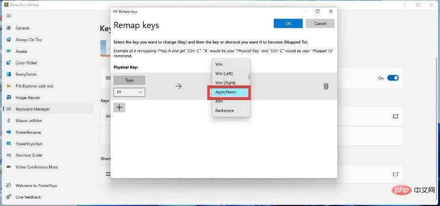 How to change function keys on Windows 11