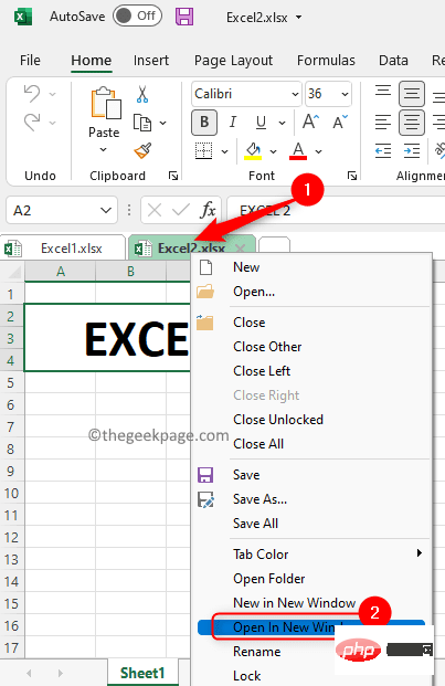 How to open two Excel workbooks in separate windows