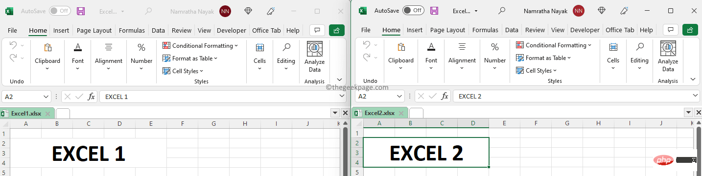 How to open two Excel workbooks in separate windows