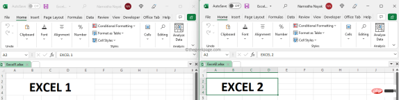 如何在单独的窗口中打开两个 Excel 工作簿