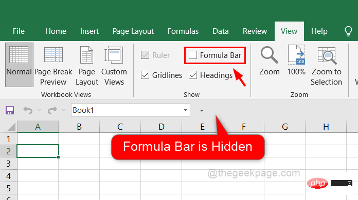 如何在 MS Excel 中顯示或隱藏公式欄