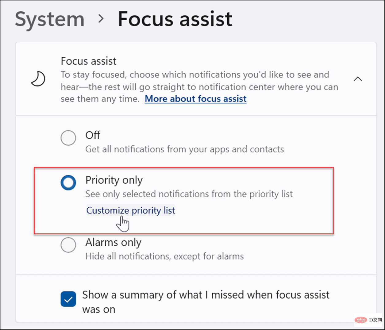 How to use focus assist on Windows 11