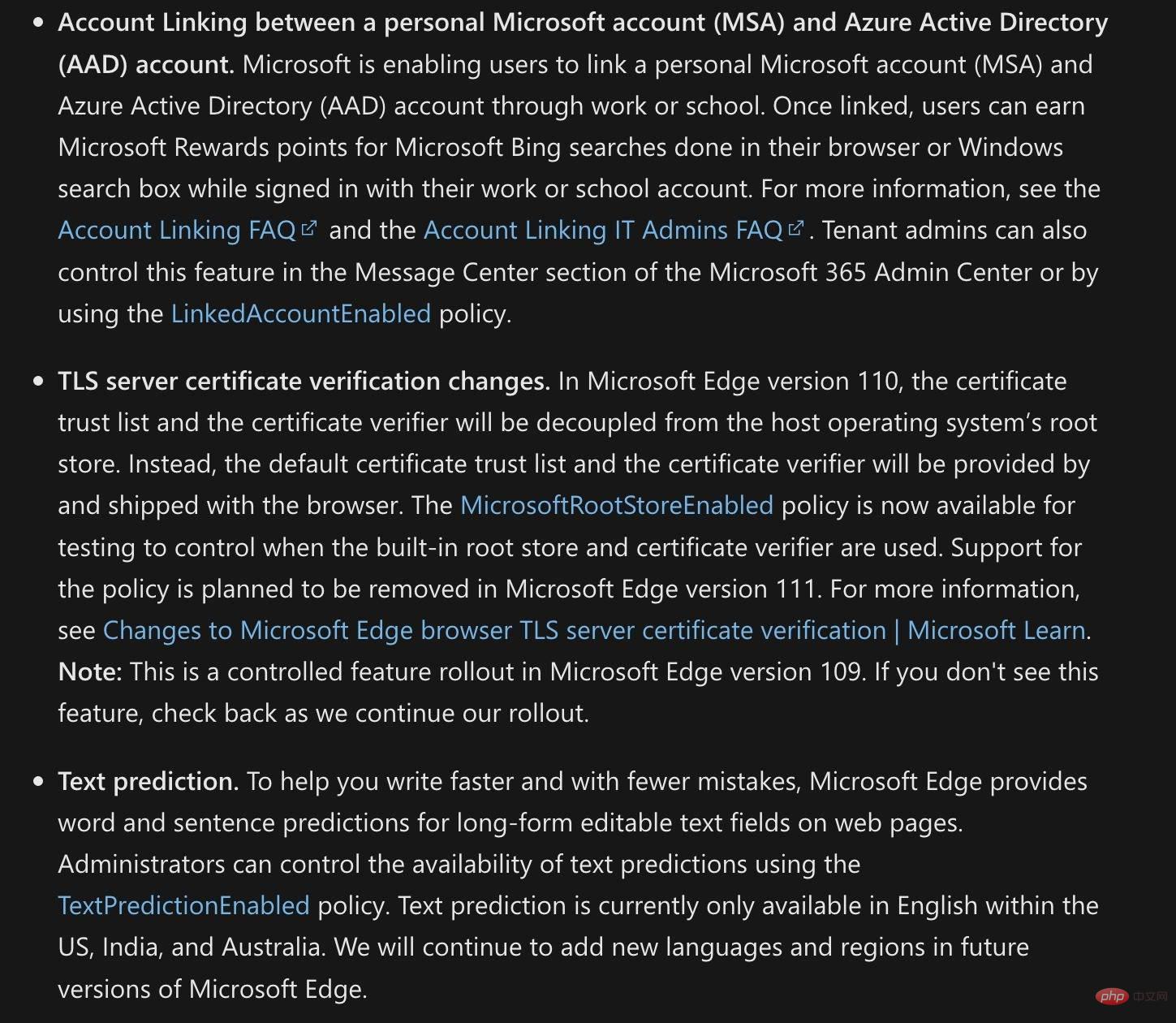 Microsoft 發布具有新文字預測功能等的 Edge 109 Stable