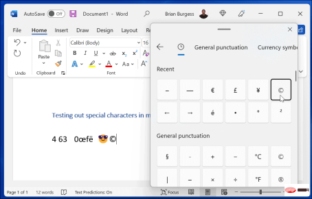 How to type special characters on Windows 11