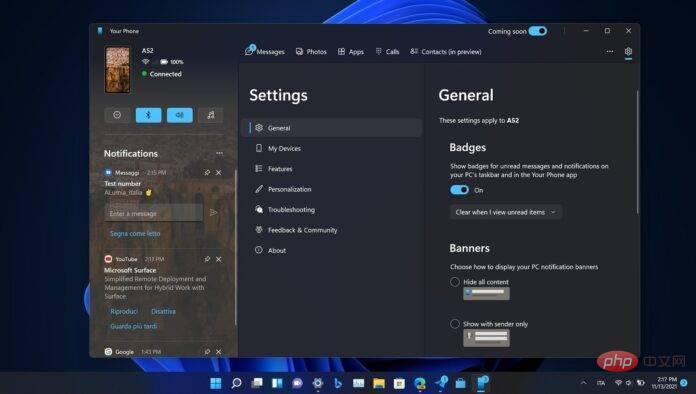 Windows 11 的电话链接和媒体播放器应用程序正在获得新功能