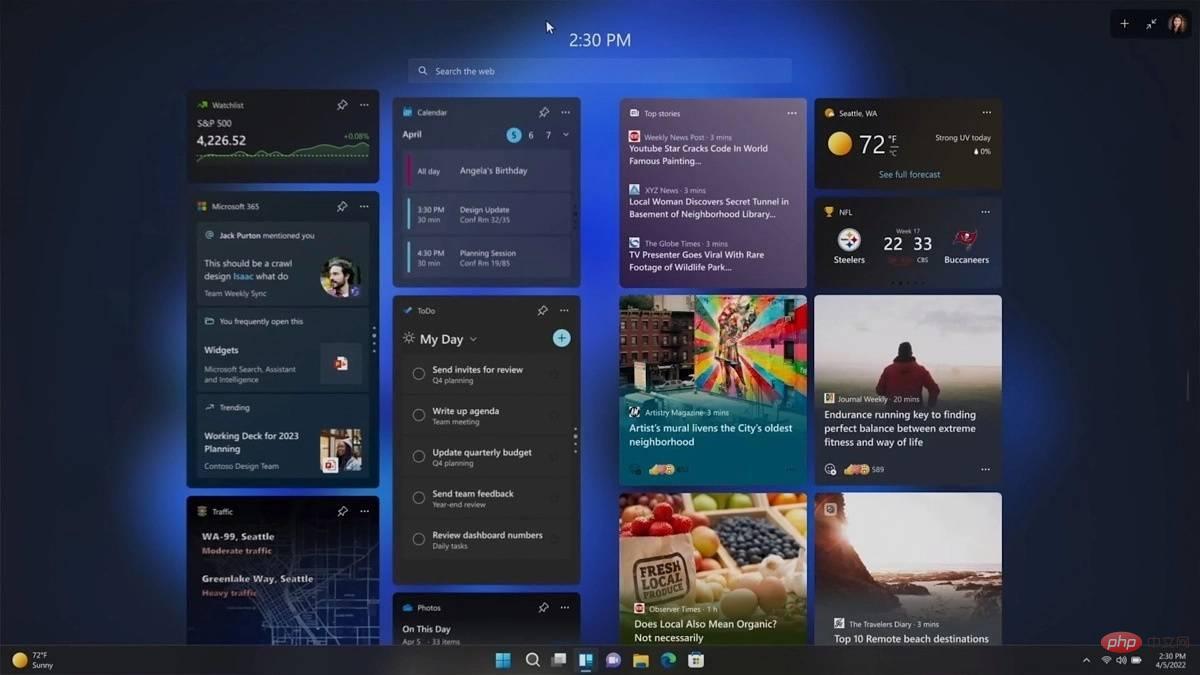 Windows 11 : Microsoft tease un tableau de widgets plein écran et une barre latérale moderne pour Explorer