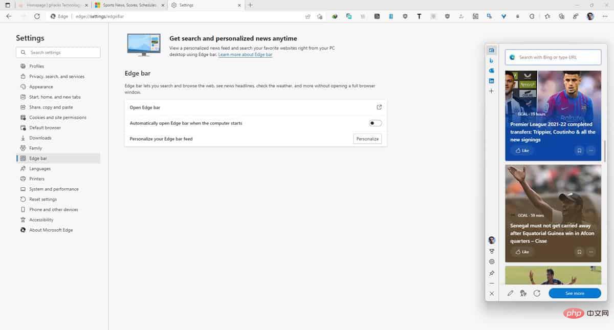 Microsoft Edge 正在測試 Sports Ticker 以在所有頁面/新選項卡上顯示即時比分、新聞