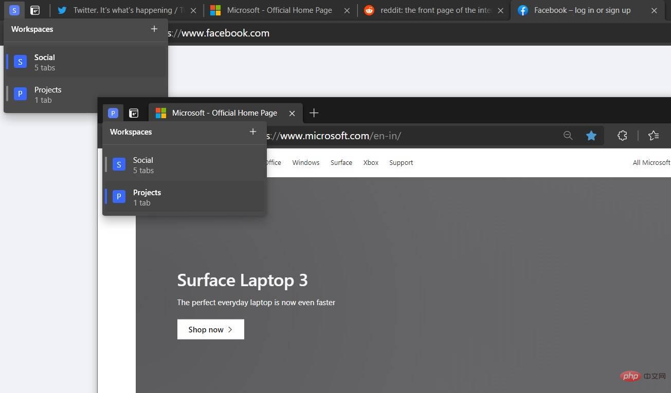 Ruang kerja, pandangan Microsoft Edge pada kumpulan tab Chrome, mungkin akan kembali tidak lama lagi