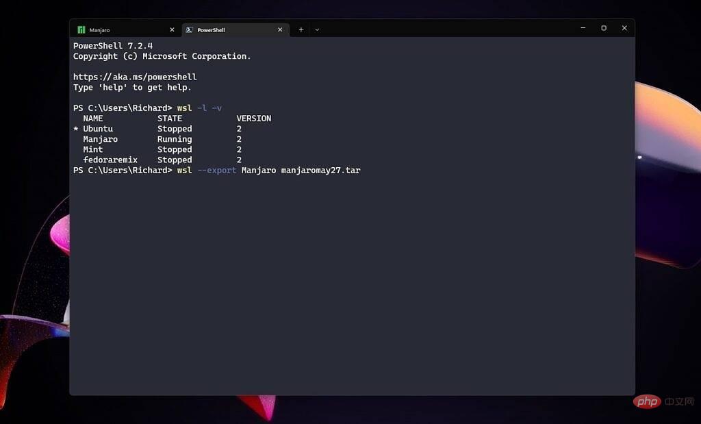 如何備份和還原適用於 Linux (WSL) 發行版的 Windows 子系統