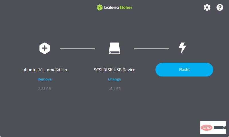 Commandes pour installer BalenaEtcher sur Windows 11