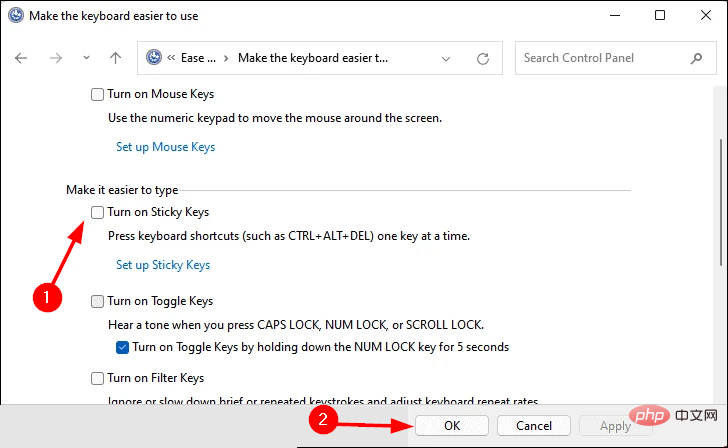 3 cara mudah untuk menghidupkan/mematikan Sticky Keys dalam Windows 11