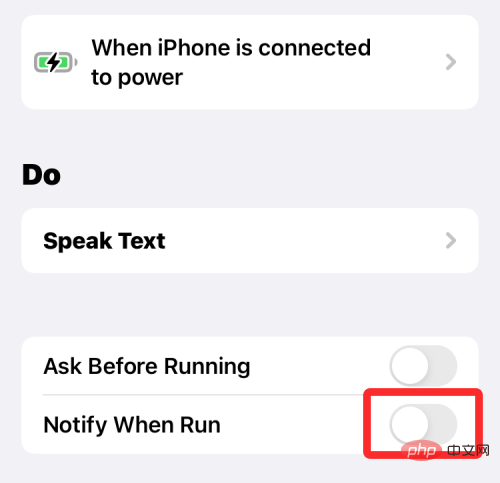 How to turn off shortcut notifications on iOS 15