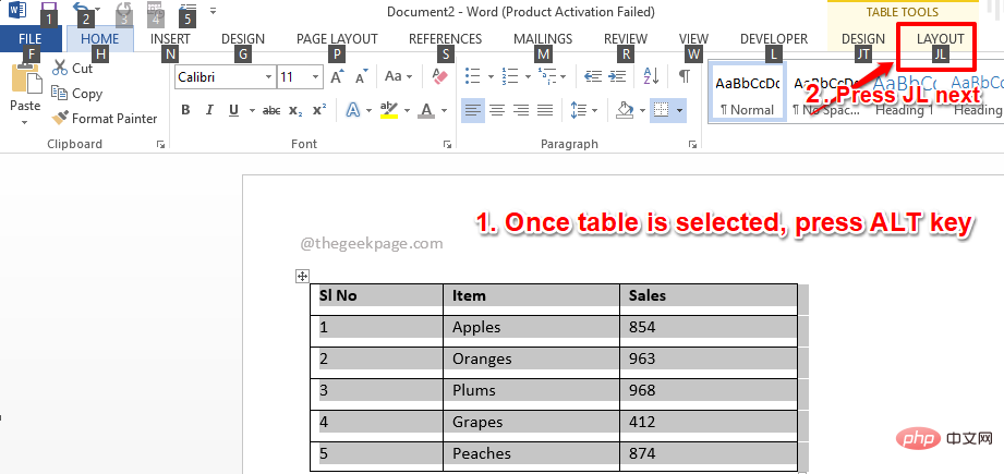 Bagaimana untuk menukar jadual kepada teks dalam MS Word