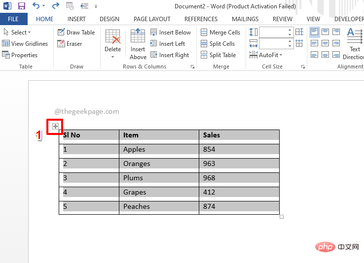 Bagaimana untuk menukar jadual kepada teks dalam MS Word