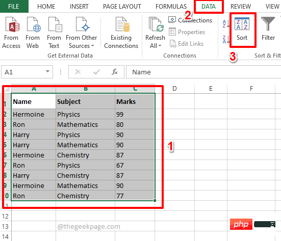 如何在 Excel 中执行多级数据排序