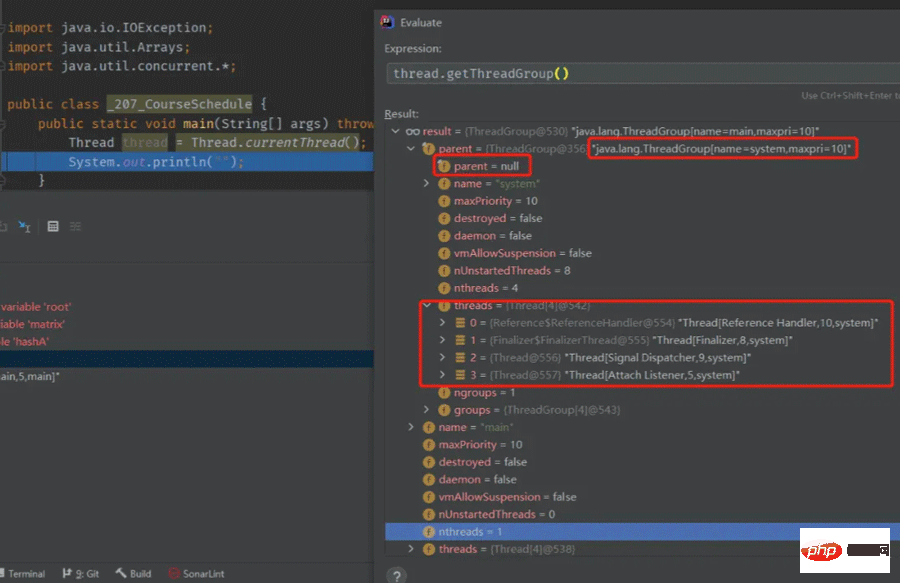 What is the exception handling mechanism in Java threads?