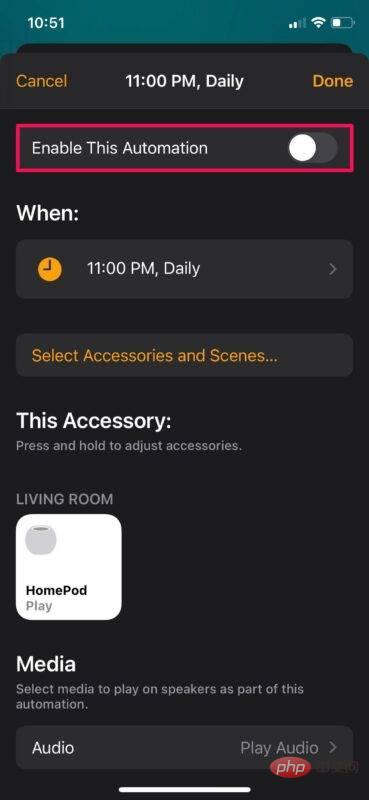 如何关闭 HomePod 自动化