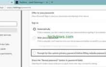 如何在 Microsoft Edge 中设置自定义主密码？