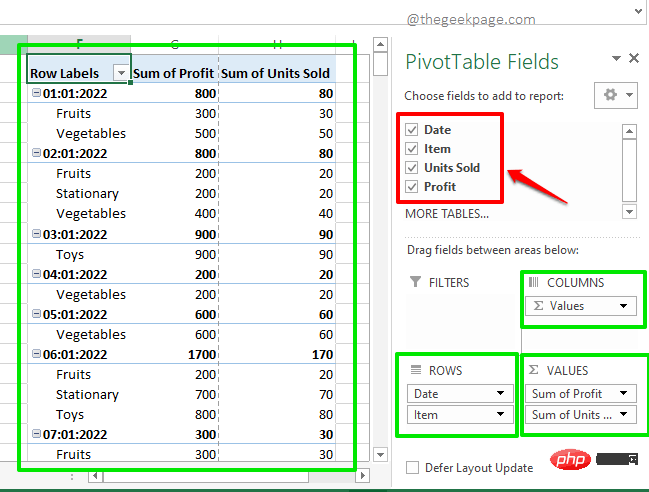 如何在 Microsoft Excel 中创建数据透视表