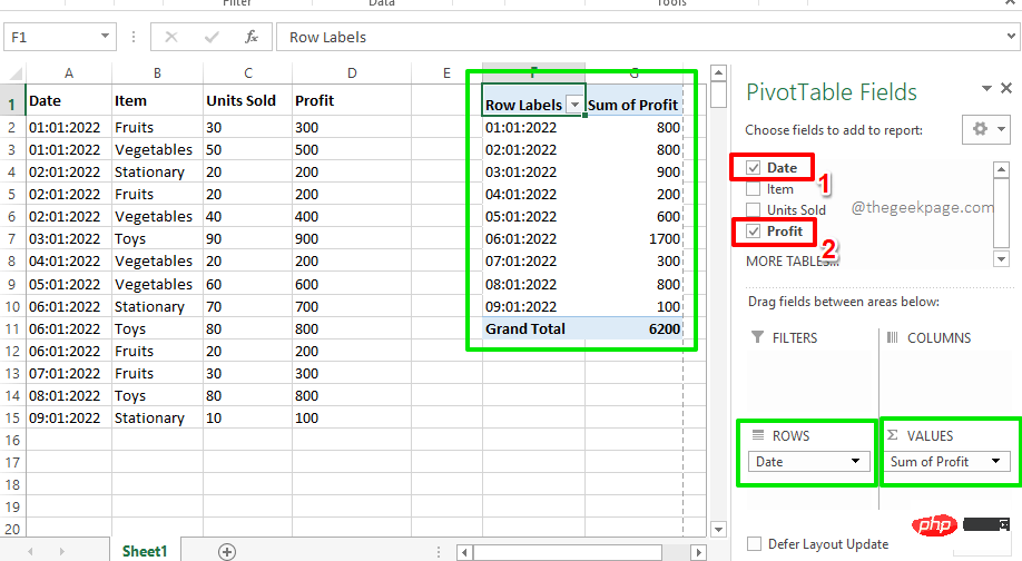 如何在 Microsoft Excel 中创建数据透视表