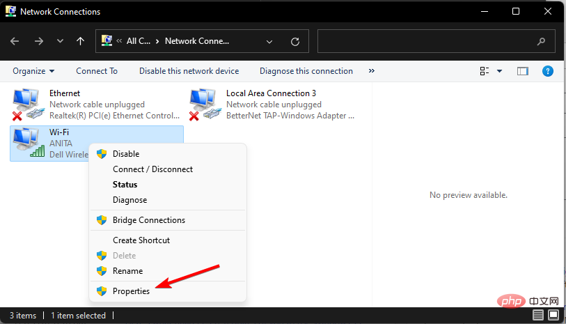 修复：Wi-Fi 没有有效的 IP 配置 Windows 11