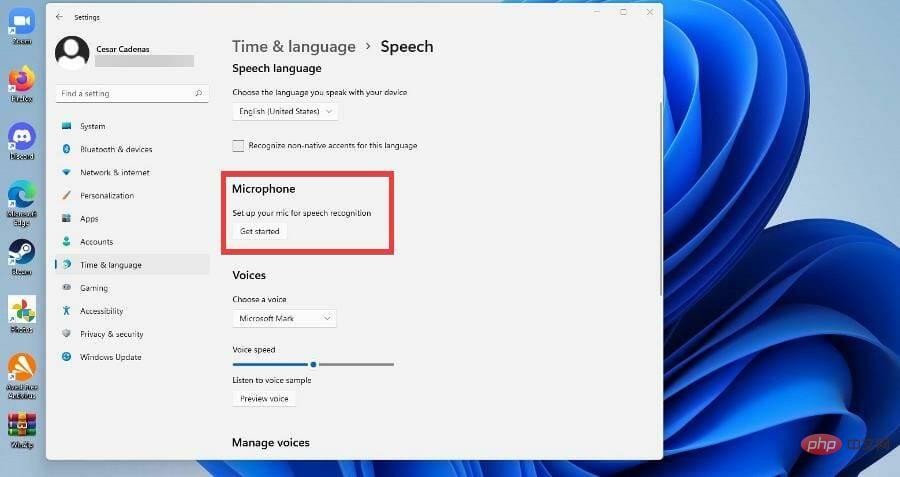 在 Windows 11 上使用文本转语音和语音识别