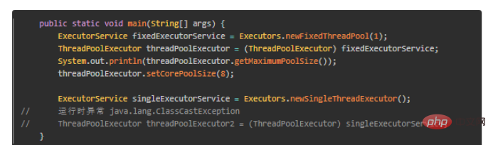 What are the four thread pools that come with Java?