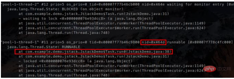 Thread control and debugging using Java tool Jstack