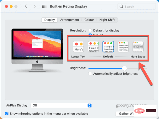 如何在 Mac 上更改屏幕分辨率