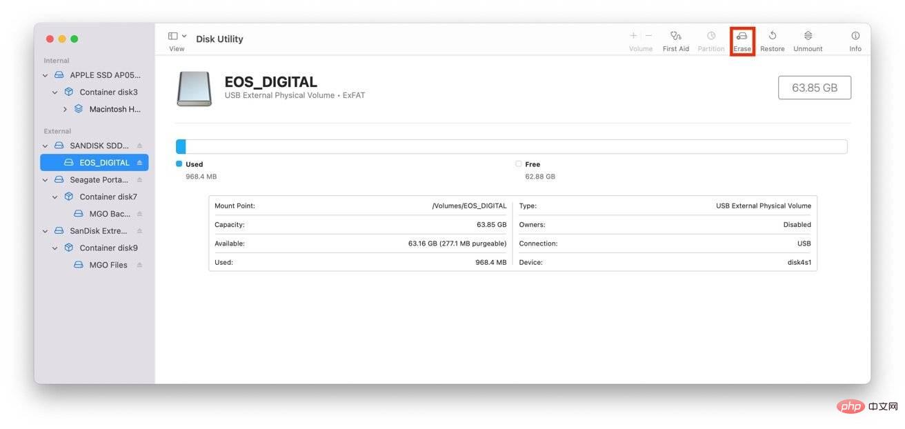 如何在 macOS 中格式化 SD 和 microSD 存储卡