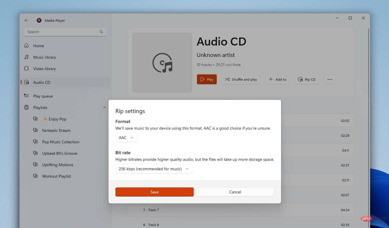 Windows 11 现在可让您使用新的媒体播放器轻松翻录 CD