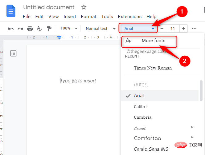 如何在 Google Docs 中安装自定义字体