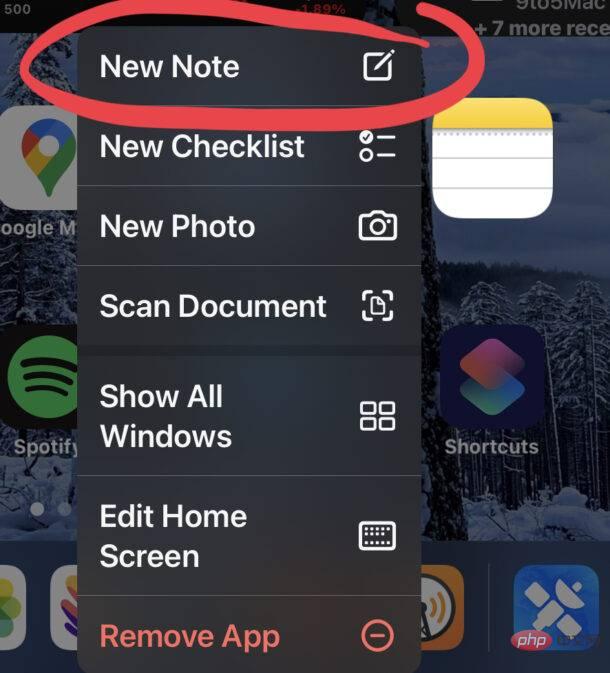 7种在iPhone和iPad上创建新笔记的方法