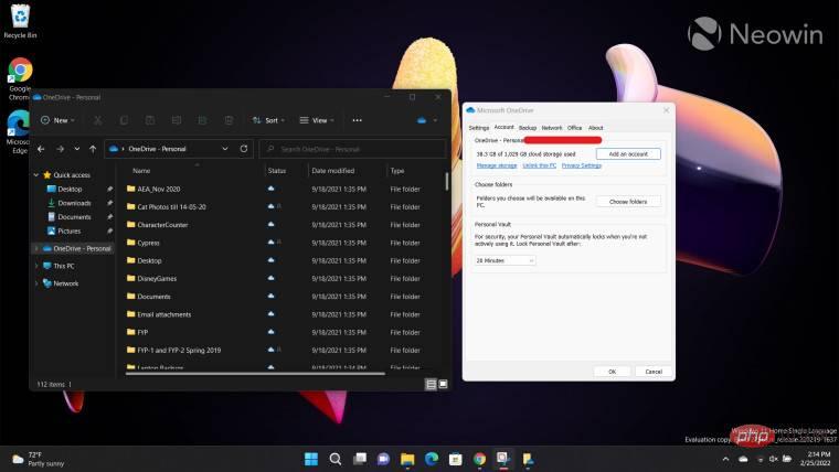 Windows 11 开发频道中的文件资源管理器