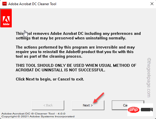 修复：错误 1722 较新版本已安装 Adob​​e Acrobat Reader DC 安装问题