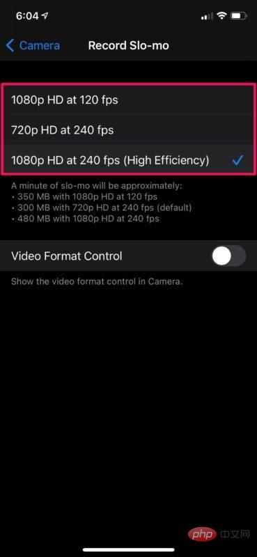 如何更改 iPhone 相机的帧率