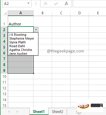 如何在 Microsoft Excel 中添加下拉菜单