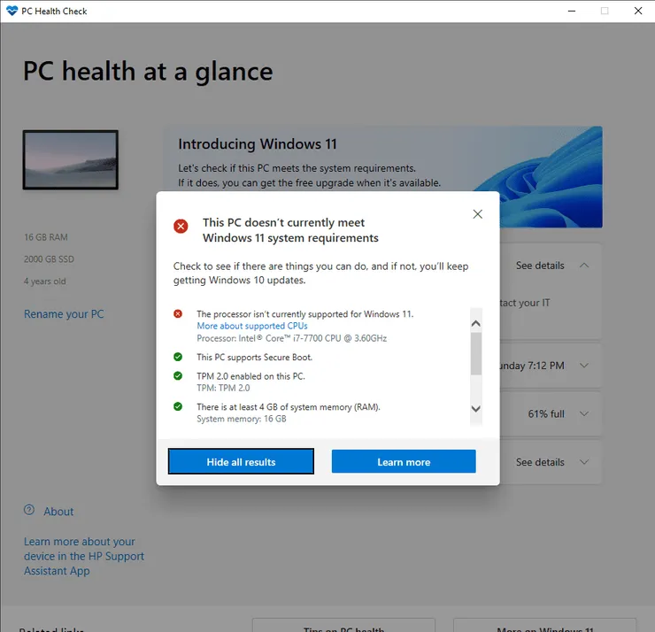 如何下载和使用 PC 健康检查应用程序 Windows 11的方法