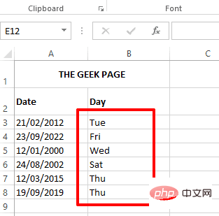 如何从 Microsoft Excel 中的日期值中提取日期值