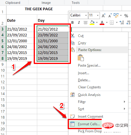 如何从 Microsoft Excel 中的日期值中提取日期值