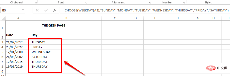 如何从 Microsoft Excel 中的日期值中提取日期值