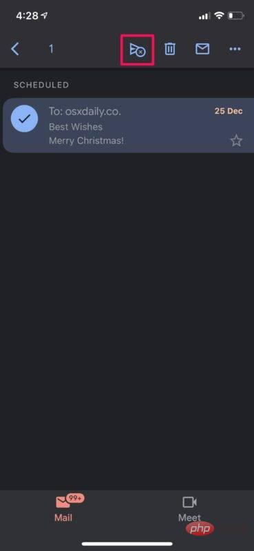 如何取消 iPhone 和 iPad 版 Gmail 中的预定电子邮件