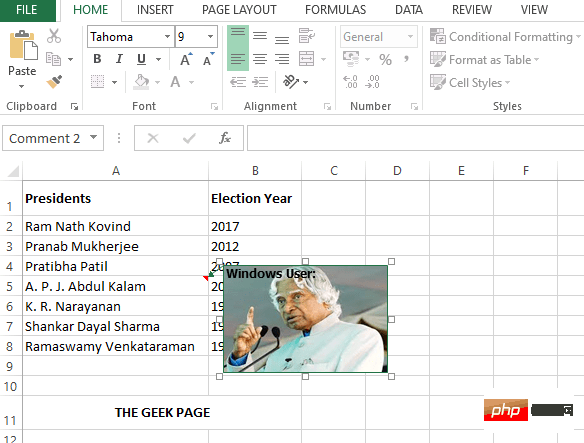 如何在 Microsoft Excel 的注释框中插入图片