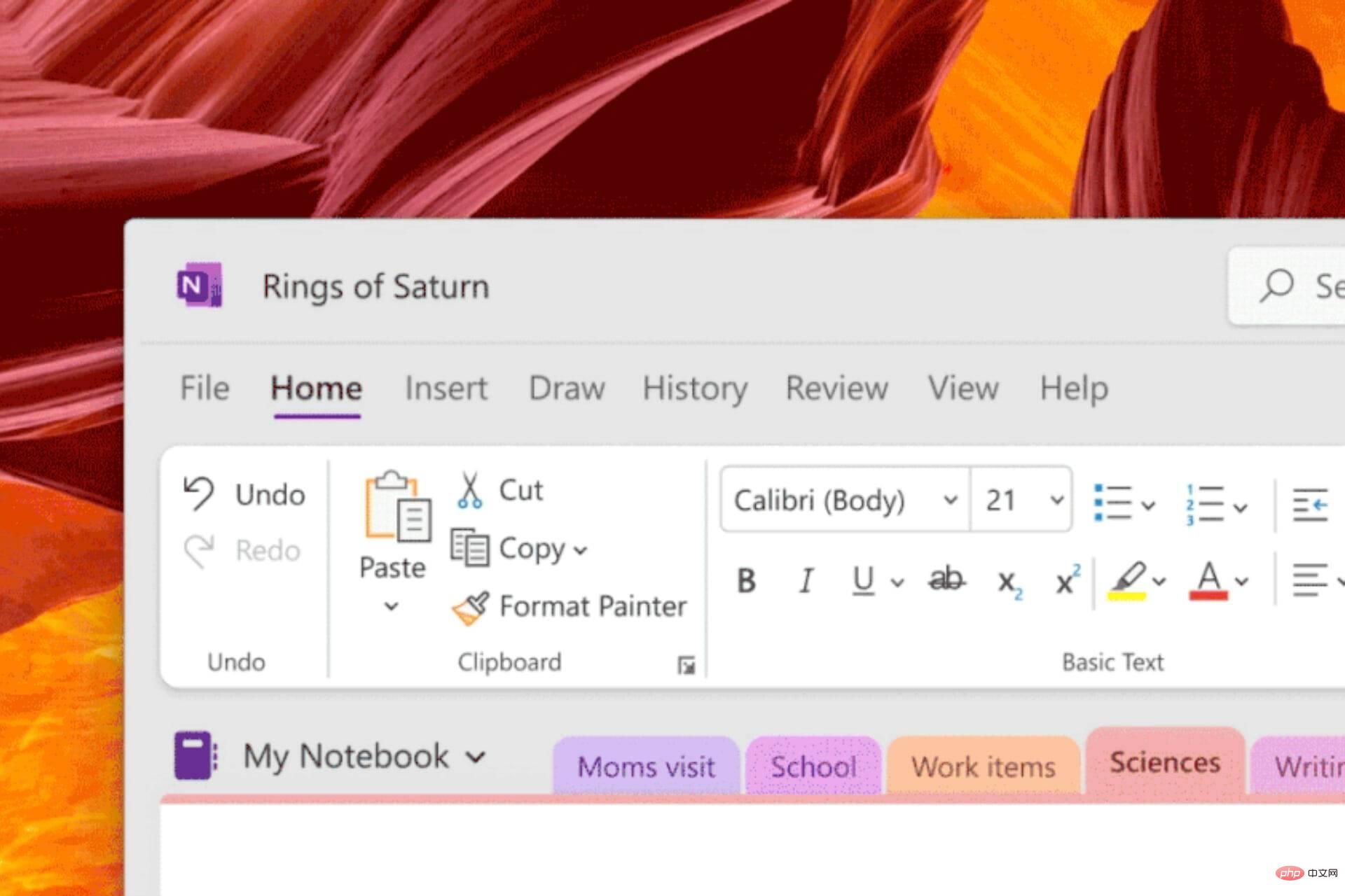 OneNote 获得相同的 Windows 11 流畅设计