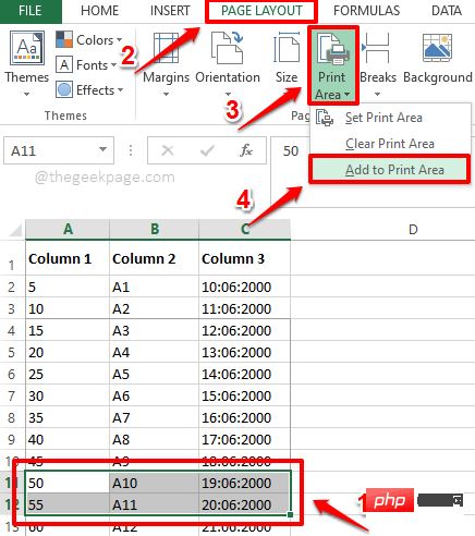 如何仅打印 Excel 文档的特定部分