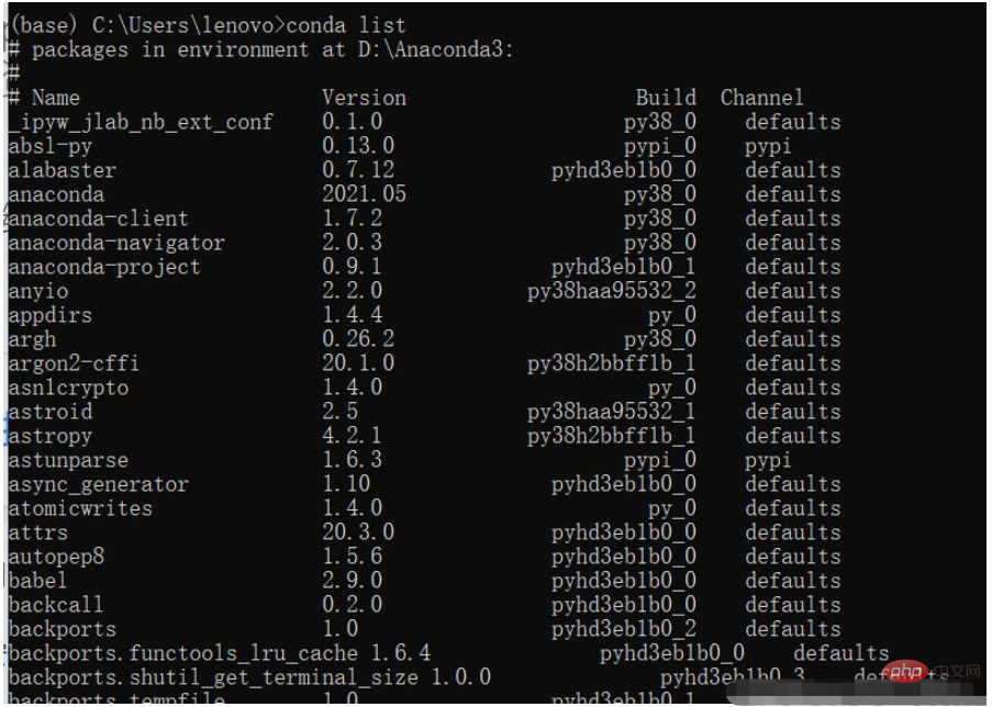 Quelles sont les opérations de commande liées à conda et à lenvironnement en python ?