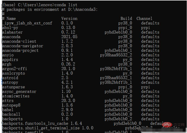 Quelles sont les opérations de commande liées à conda et à lenvironnement en python ?