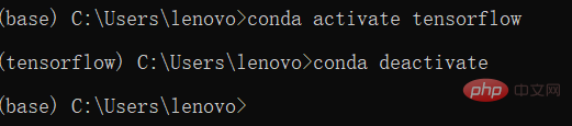 Quelles sont les opérations de commande liées à conda et à lenvironnement en python ?