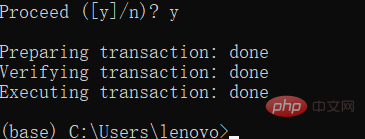 Quelles sont les opérations de commande liées à conda et à lenvironnement en python ?